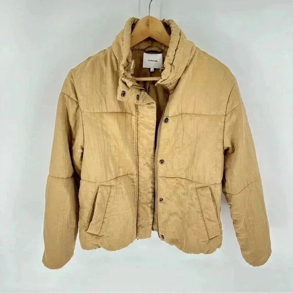 VINCE Soft Padded Jacket In Myrrh - Picture 4 of 14